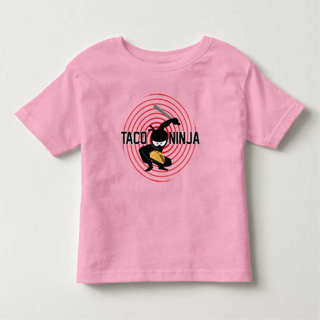 Taco Ninja Design - Toddler Fine Jersey T-Shirt (Frente)
