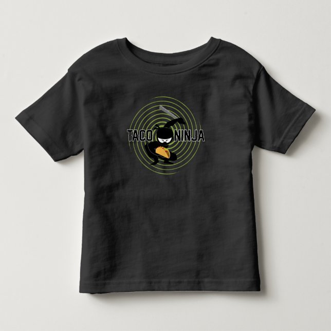 Taco Ninja Design - Toddler Fine Jersey T-Shirt (Frente)