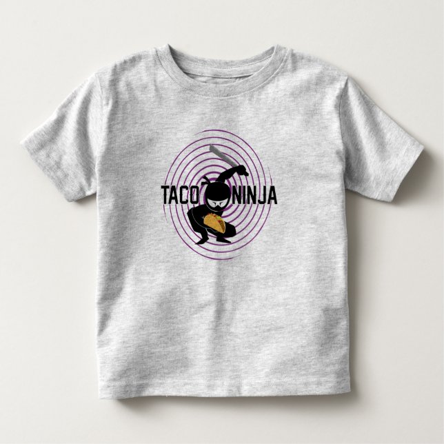 Taco Ninja Design - Toddler Fine Jersey T-Shirt (Frente)