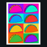 Taco Pop Art Poster<br><div class="desc">Arranje seu espaço com este vibrante Taco Pop Art poster! Com um design ousado e colorido, este trabalho de arte traz à vida o querido taco num estilo lúdico e moderno. Perfeito para cozinhas, salas de jantar ou qualquer área que precise de um toque divertido e peculiar. Quer você seja...</div>