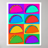 Taco Pop Art Poster
