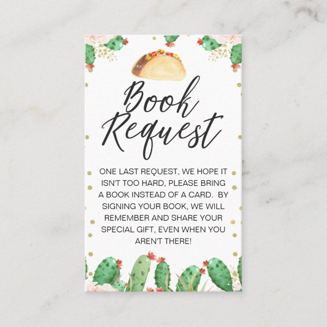 Taco Sobre A Inserção De Um Pedido De Livro De Chá (Frente)