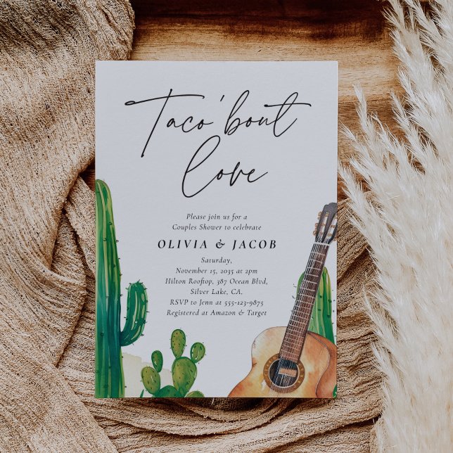 Taco sobre Amor Casais Mexicanos Convite para Chás (Criador carregado)