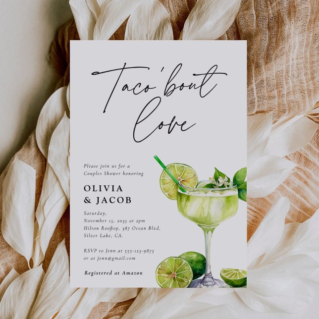 Taco sobre Amor Casais Mexicanos Convite para Chás (Criador carregado)
