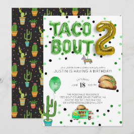 Taco Sobre Dois | Convite de Aniversário de Dois A