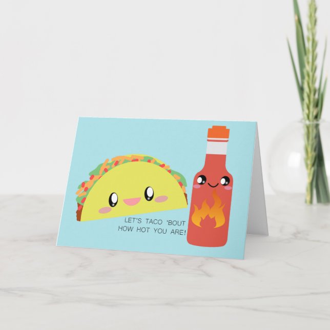 Taco sobre o Cartão de Saudação HOT (Frente)