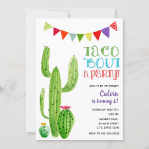 Taco sobre uma festa! Convite de aniversário