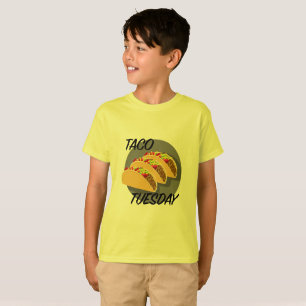 Taco Terça-feira Design - Camiseta Básica para Cri