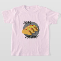 Taco Terça-feira Design - Camiseta Básica para Cri