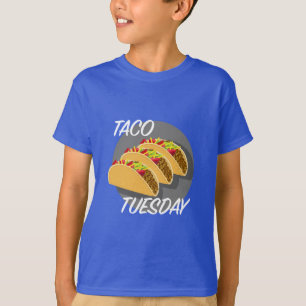 Taco Terça-feira Design - Camiseta Básica para Cri