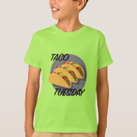 Taco Terça-feira Design - Camiseta Básica para Cri