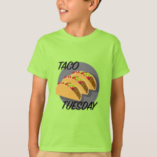 Taco Terça-feira Design - Camiseta Básica para Cri