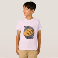 Taco Terça-feira Design - Camiseta Básica para Cri