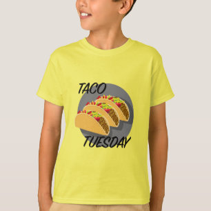 Taco Terça-feira Design - Camiseta Básica para Cri