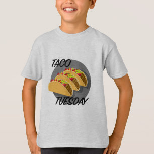 Taco Terça-feira Design - Camiseta Básica para Cri