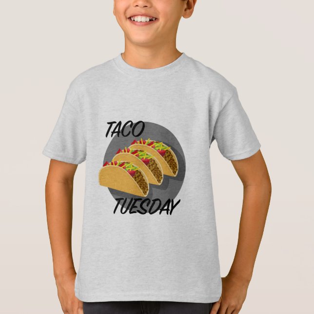 Taco Terça-feira Design - Camiseta Básica para Cri (Frente)