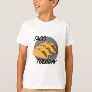 Taco Terça-feira Design - Camiseta Básica para Cri