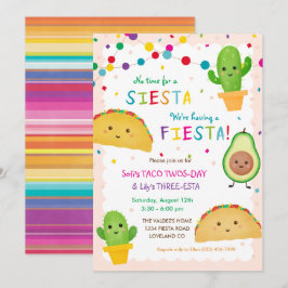Taco Twosday e Convite de Aniversário Três-Esta