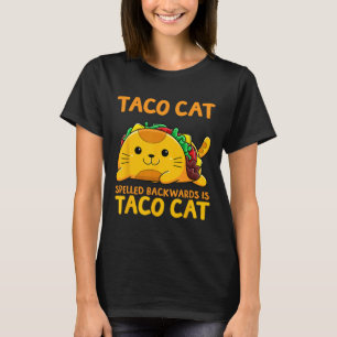 Tacocat Espelhado Para Trás Camisa Taco Cinco De