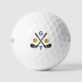 Tacos de Golfe Personalizados com Monograma Bolas