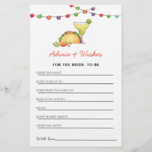 Tacos e Tequila Fiesta chá Advice & Desejos