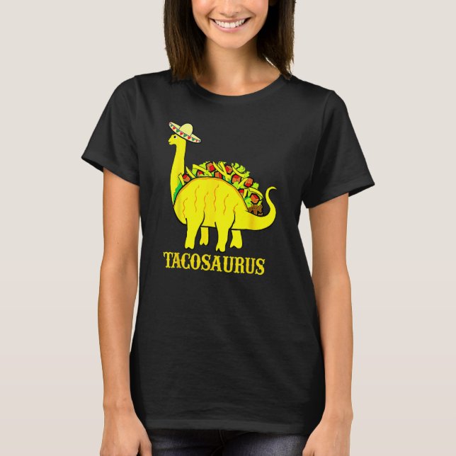 Tacosaurus Cinco De Mayo Camisa Engraçado Taco Din (Frente)
