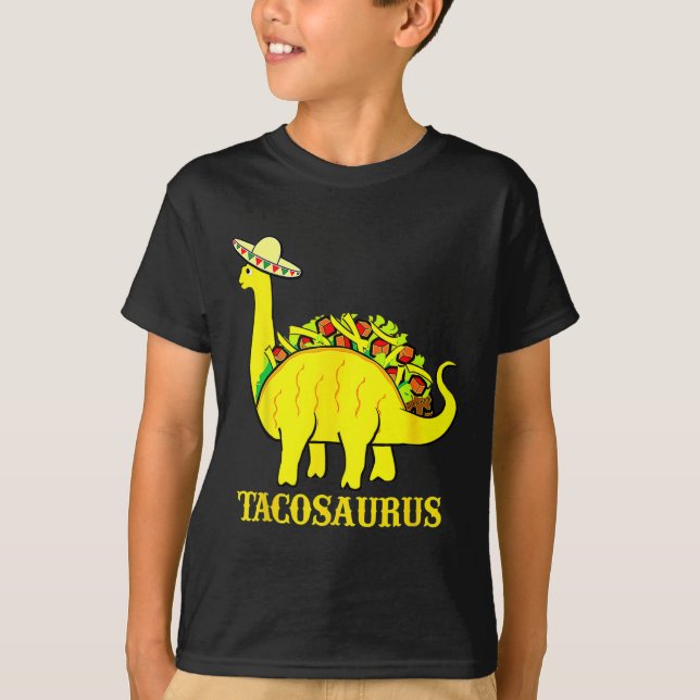 Tacosaurus Cinco De Mayo Camisa Engraçado Taco Din (Frente)