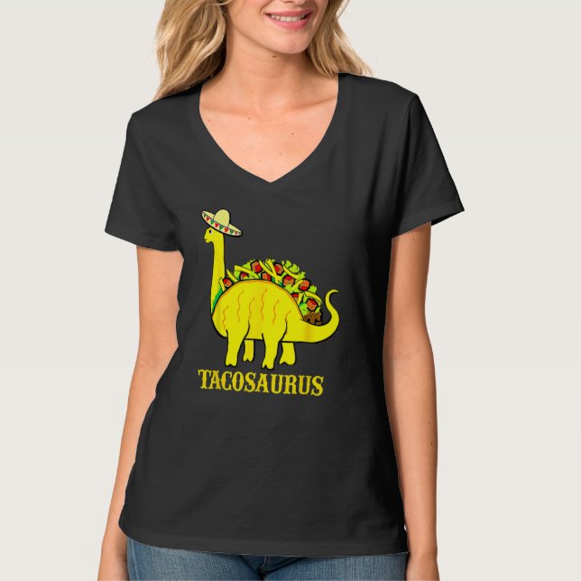 Tacosaurus Cinco De Mayo Camisa Engraçado Taco Din (Frente)