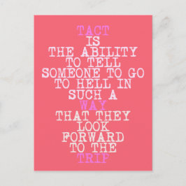 TACT - Cartão postal com citação engraçada e sarcá