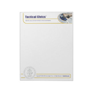 Tactical Civics™  Bloco de Notas 5.5" x 6" - 40 pá