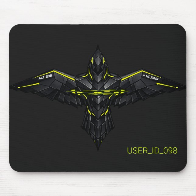 Tactical RAVEN_CORE Gamer Mouse Pad - Verde Ácido  (Frente)