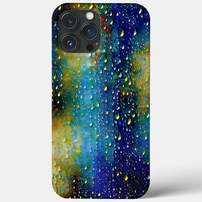 Tactile Blue Yellow Aqua Rain Quebra Composição (Verso)