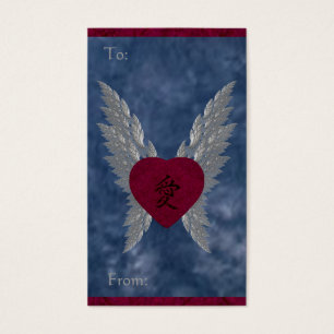 Tag asiático do presente do amor