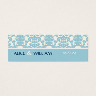 TAG AZUL DO FAVOR DO CASAMENTO TEMA DAMASCO