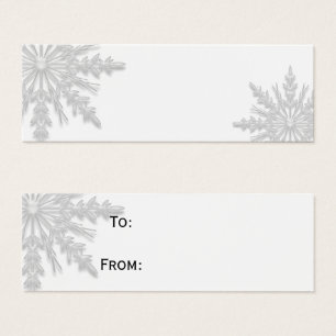 Tag brancos do presente do floco de neve