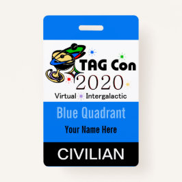 TAG Con 2020 - Blue Quadrant - Crachá civil