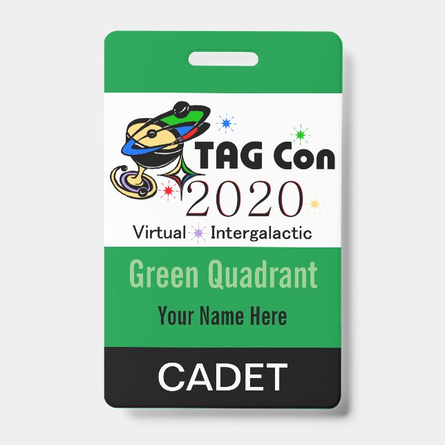 TAG Con 2020 - Green Quadrant - Cadet Crachá (Frente)