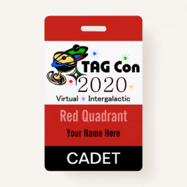 TAG Con 2020 - Red Quadrant - Crachá de cadete