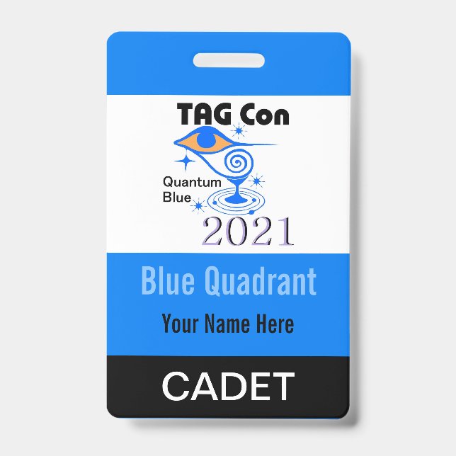 TAG Con 2021 - Blue Quadrant - Cadet Crachá (Frente)