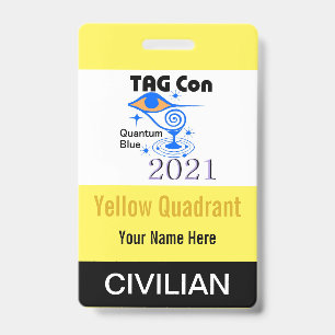 TAG Con 2021 - Quadrante Amarelo - Crachá Civil