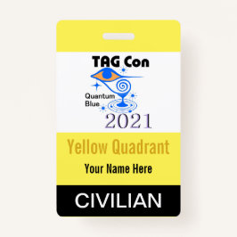TAG Con 2021 - Quadrante Amarelo - Crachá civil
