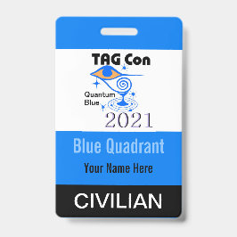 TAG Con 2021 - Quadrante Azul - Crachá Civil