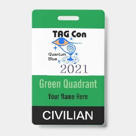 TAG Con 2021 - Quadrante Verde - Crachá Civil