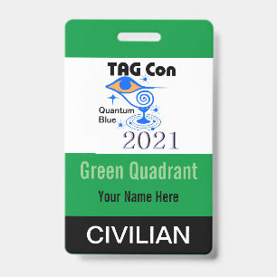 TAG Con 2021 - Quadrante Verde - Crachá Civil