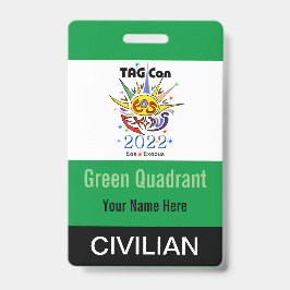 TAG Con 2022 - Quadrante Verde - Crachá Civil