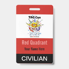 TAG Con 2022 - Quadrante Vermelho - Crachá Civil
