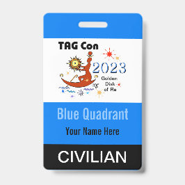 TAG Con 2023 - Blue Quadrant - Civilian Crachá