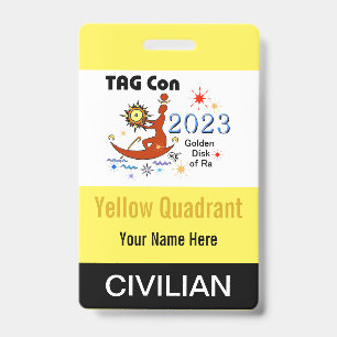 TAG Con 2023 - Quadrante Amarelo - Crachá Civil