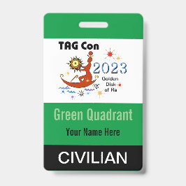 TAG Con 2023 - Quadrante Verde - Crachá Civil