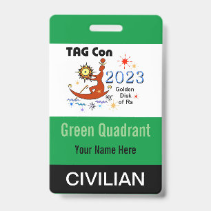 TAG Con 2023 - Quadrante Verde - Crachá Civil